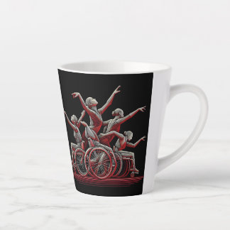 Rood en Zwart Ontwerp 12 oz Latte Mok