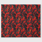 Rood en zwart ontwerp cadeaupapier (Vlak)