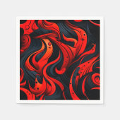 Rood en zwart ontwerp servet (Voorkant)