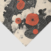 Rood en zwart oosters tissuepapier (Detail)