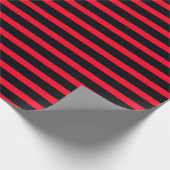 Rood en zwart opvulpapier met band cadeaupapier (Hoek)