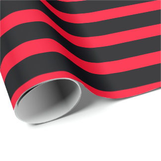 Rood en zwart opvulpapier met band cadeaupapier
