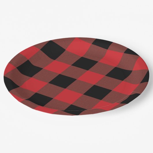 Rood en zwart papieren bordje (Gekanteld)