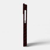 Rood en zwart patroon Case-Mate iPhone case (Achterkant / Links)