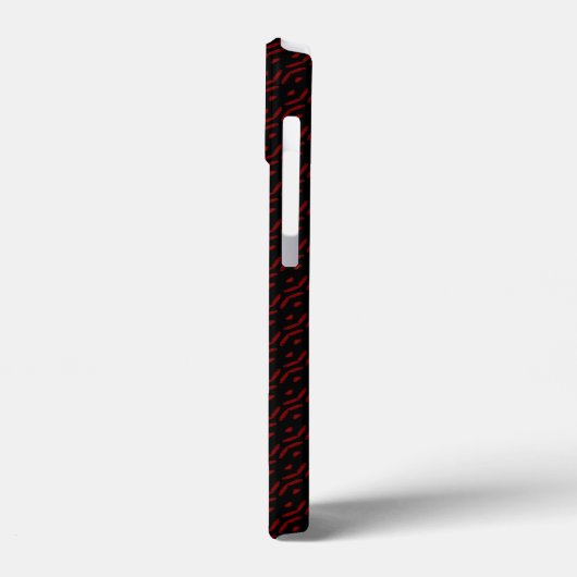 Rood en zwart patroon Case-Mate iPhone case (Achterkant / Links)
