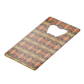 Rood en zwart patroon creditkaart flessenopener (Achterkant Gekanteld)