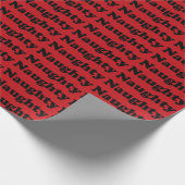 Rood en zwart patroon grappig schattig cadeau cadeaupapier (Hoek)