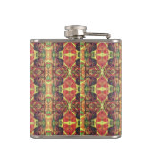 Rood en zwart patroon heupfles (Achterkant)