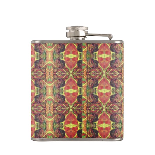 Rood en zwart patroon heupfles (Achterkant)