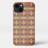 Rood en zwart patroon iPhone hoesje (Achterkant)