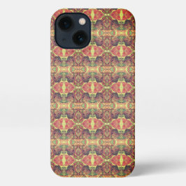 Rood en zwart patroon iPhone 13 hoesje