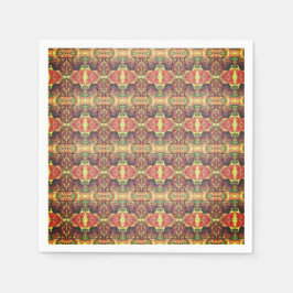 Rood en zwart patroon servet