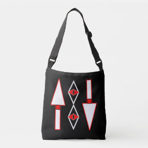 Rood en zwart patroon, Trend-inspiratie Crossbody Tas