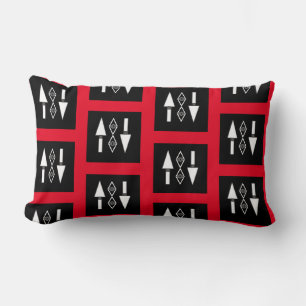Rood en zwart patroon, Trend-inspiratie Kussen