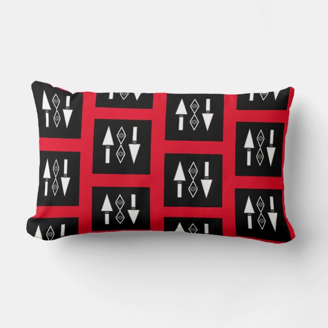 Rood en zwart patroon, Trend-inspiratie Kussen (Voorkant)