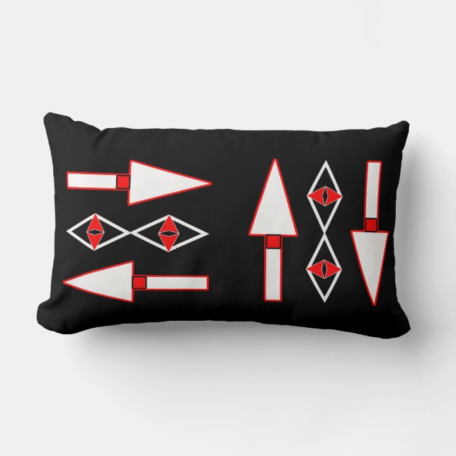 Rood en zwart patroon, Trend-inspiratie Kussen (Voorkant)