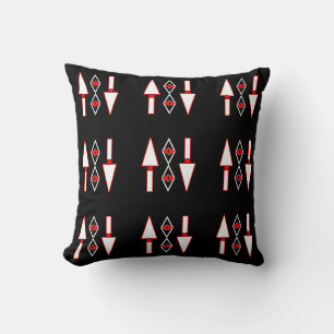 Rood en zwart patroon, Trend-inspiratie Kussen