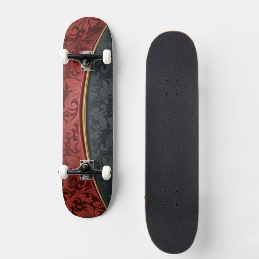  rood en zwart persoonlijk skateboard (Voorkant)