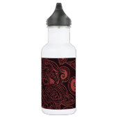 Rood en zwart Perzisch Mandala Star Pattern Waterfles (Rechts)