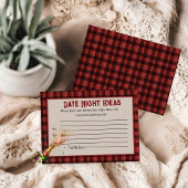 Rood en zwart plaid Date Night Ideeën Vrijgezellen Informatiekaartje