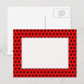 Rood en zwart pokstip. Spottig. Briefkaart (Voorkant / Achterkant)