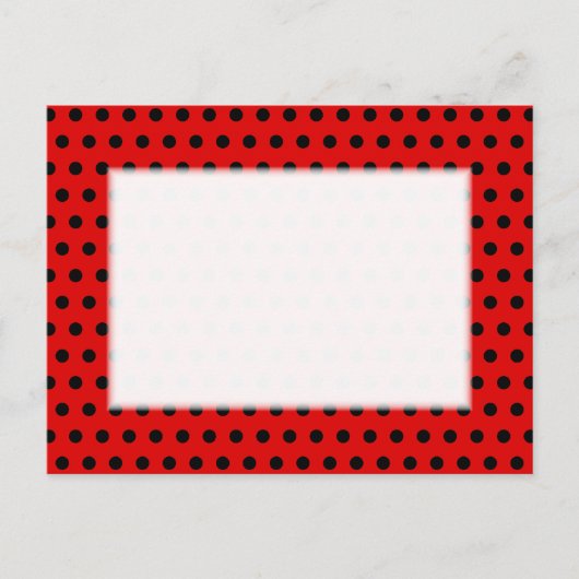 Rood en zwart pokstip. Spottig. Briefkaart (Voorkant)