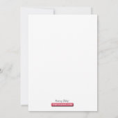 Rood en zwart poolaire stip Babyschoenen Kaart (Achterkant)