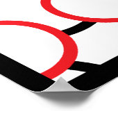 Rood en zwart poster (Hoek)