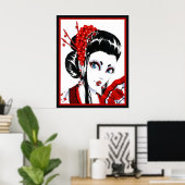 Rood en zwart poster (Thuiskantoor)