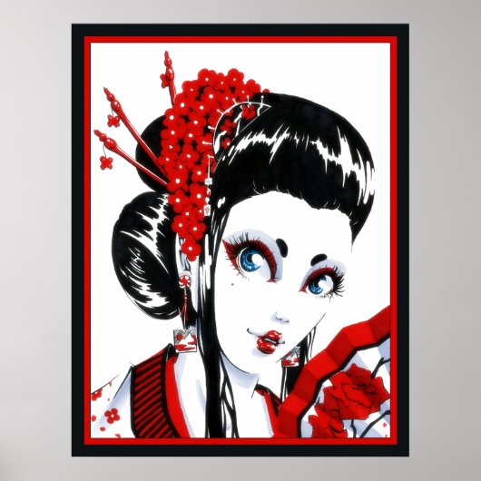 Rood en zwart poster (Voorkant)