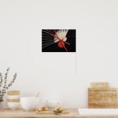 Rood en zwart poster (Keuken)