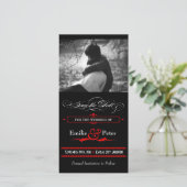 Rood en zwart Poster opslaan Datum opslaan Save The Date (Staand voorkant)