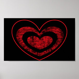 Rood en zwart Poster wandhanger