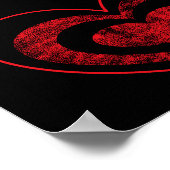 Rood en zwart Poster wandhanger (Hoek)