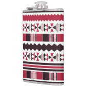 Rood en zwart proefpatroon heupfles (Links)