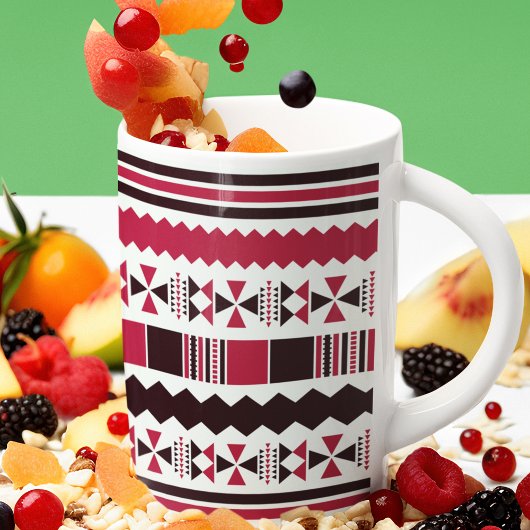 Rood en zwart proefpatroon koffiemok