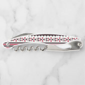 Rood en zwart proefpatroon kurkentrekker (Achterkant)