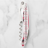 Rood en zwart proefpatroon kurkentrekker (Voorkant)