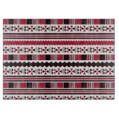 Rood en zwart proefpatroon snijplank (Voorkant)