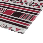 Rood en zwart proefpatroon snijplank (Hoek)