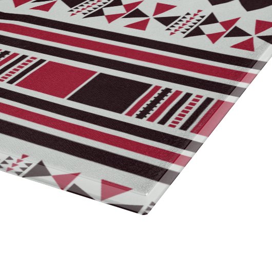 Rood en zwart proefpatroon snijplank (Hoek)