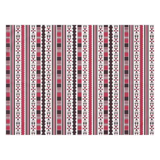Rood en zwart proefpatroon tafelkleed (Voorkant (Horizontaal))