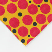 Rood en zwart puntpatroon fleece deken (Hoek)