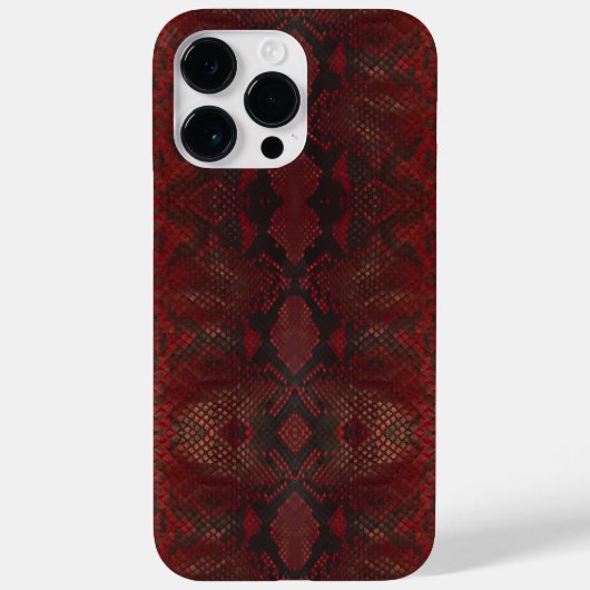Rood en Zwart Python Print Case-Mate iPhone Case (Achterkant)