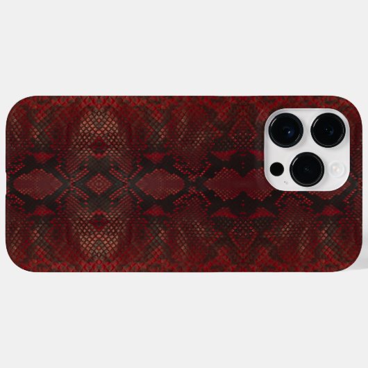 Rood en Zwart Python Print Case-Mate iPhone Case (Achterkant (horizontaal))