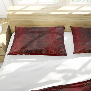 Rood en Zwart Python Print Kussensloop