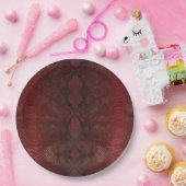 Rood en Zwart Python Print Papieren Bordje (Feest)