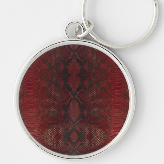 Rood en Zwart Python Print Sleutelhanger (Voorkant)