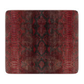 Rood en Zwart Python Print Snijplank (Voorkant)