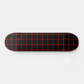 Rood en zwart rasterpatroon Skateboard Deck (Horizontaal)